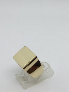 14ct Mens Plain Signet Ring