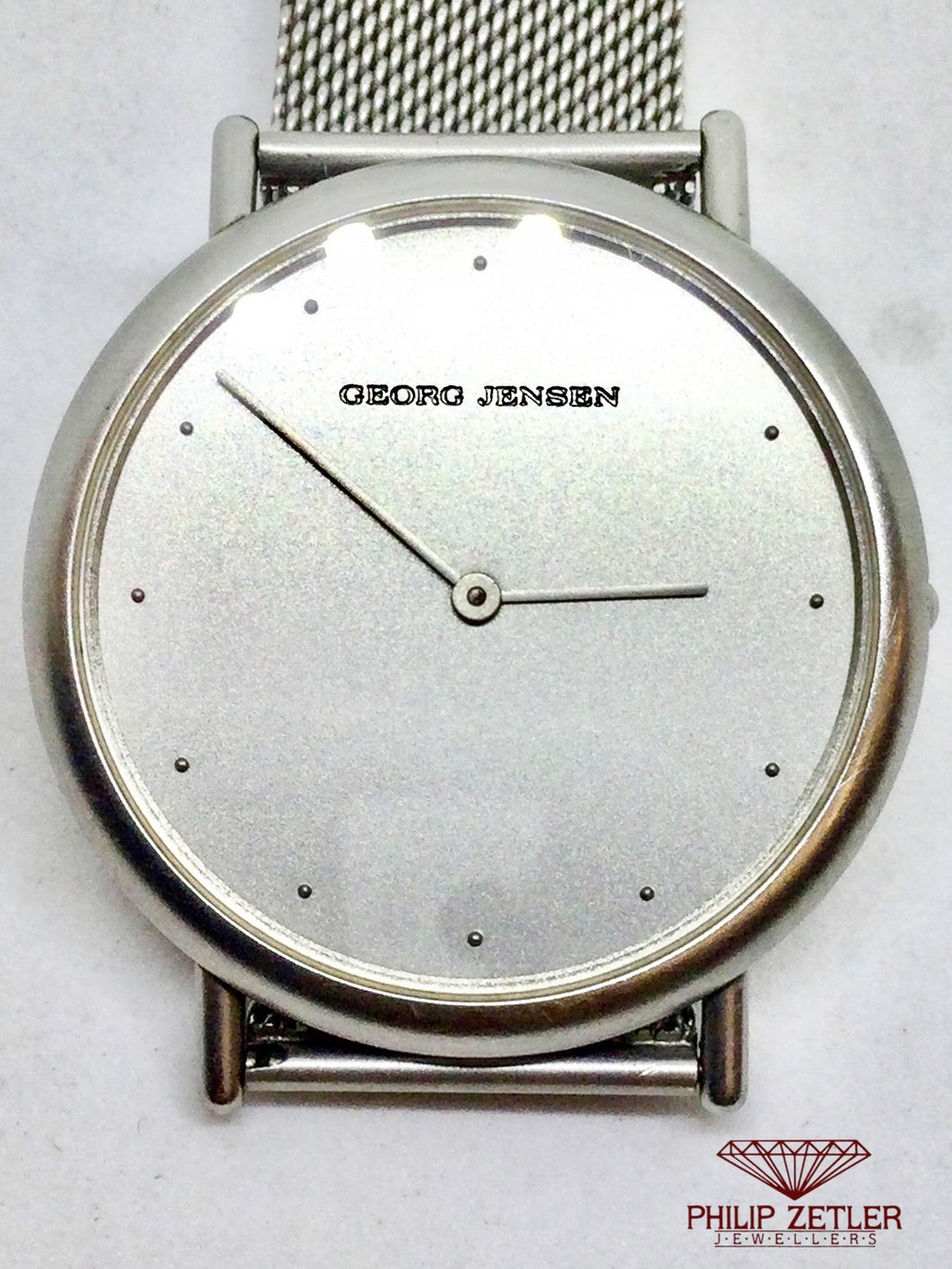 Georg Jensen Koppel Stainless Steel Dress Watch.