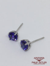 Load image into Gallery viewer, 18 ct Brilliant Cut Tanzanite Earrings
