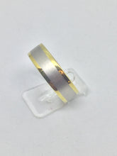 Load image into Gallery viewer, Platinum and 18ct Yellow Gold Half Round Wedding Ring
