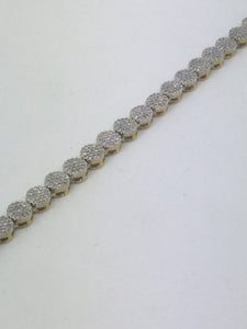 9ct Gold Diamond bracelet clusters