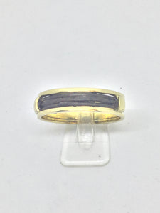 18ct Gold & Elephant Hair Unisex Dress Ring