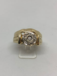 9ct Gold Ladies 5 Diamond Wedding Ring Set