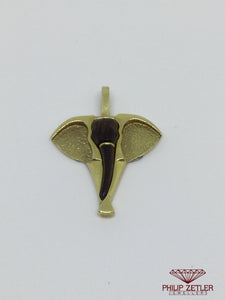 14 ct Gold Elephant Head Pendant
