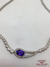 Load image into Gallery viewer, 18 ct White Gold Diamond &amp; Tanzanite Necklace
