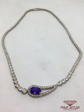 Load image into Gallery viewer, 18 ct White Gold Diamond &amp; Tanzanite Necklace
