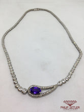 Load image into Gallery viewer, 18ct White Gold Diamond &amp; Tanzanite Necklace

