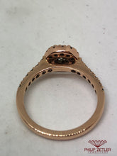 Charger l&#39;image dans la galerie, 18ct Rose Gold Halo Diamond Ring  .
