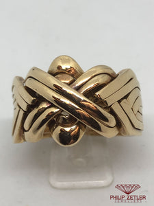 18 ct Gents Turkish Puzzle Ring