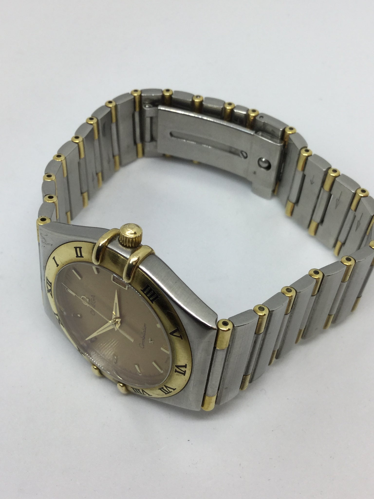 Omega Gold Steel Date Constellation