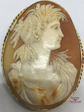 Load image into Gallery viewer, 9ct Gold Cameo Broach
