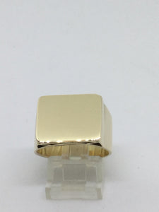 14ct Mens Plain Signet Ring