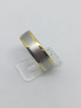 Load image into Gallery viewer, Platinum and 18ct Yellow Gold Half Round Wedding Ring
