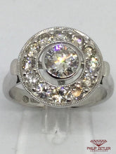 Load image into Gallery viewer, 18ct White Gold Diamond Cluster Halo Ring
