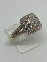 Load image into Gallery viewer, 9 ct Ladies Gold Diamond Cluster Ring
