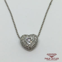 Load image into Gallery viewer, 18ct White Gold Diamond Heart Shaped Pendant
