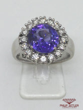 Load image into Gallery viewer, 18ct White Gold Tanzanite &amp; Diamond Ring
