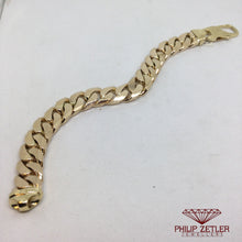 Load image into Gallery viewer, 9ct Bracelet Flat Curb link Heavy 81 gms
