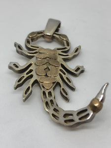 9ct White & Yellow Gold Scorpian Pendant