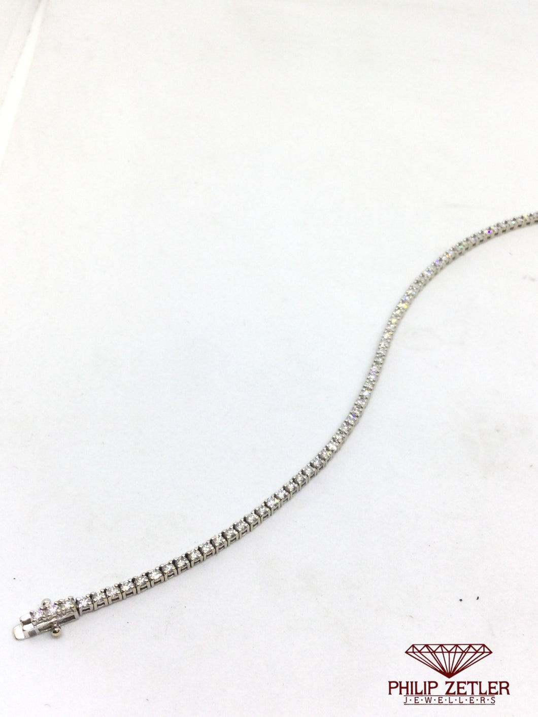 18ct White Gold Diamond Tennis Bracelet