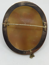 Load image into Gallery viewer, 9ct Gold Cameo Broach Michael The Arch Angel
