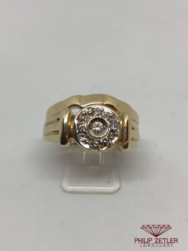 9ct Gold Ladies 5 Diamond Wedding Ring Set