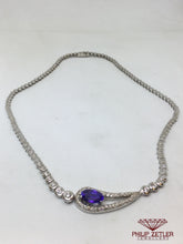 Load image into Gallery viewer, 18 ct White Gold Diamond &amp; Tanzanite Necklace
