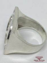 Load image into Gallery viewer, Big Square Silver Coin Ring
