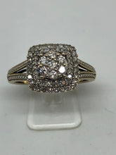 Load image into Gallery viewer, 9 ct Ladies Gold Diamond Cluster Ring
