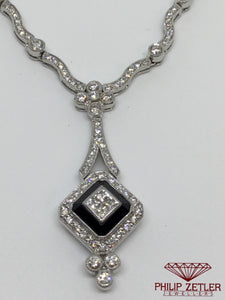 18ct White Gold Diamond Necklace & Pendant
