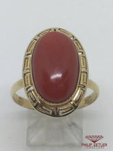 Load image into Gallery viewer, 14ct Oval Coral Dress  Ring
