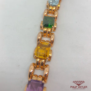 18ct Semi Precious Multi Colour Gem Bracelet