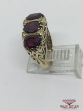 Load image into Gallery viewer, 9ct 3 Garnet Dress Ring
