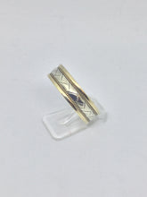 Load image into Gallery viewer, 9ct White and Yellow Gold Wedding Ring
