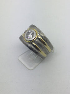 18 ct Ladies Yellow & White Gold Diamond Ring