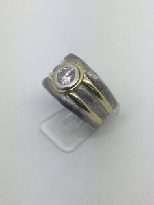 18ct Ladies Yellow & White Gold Diamond Ring