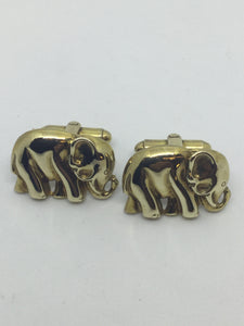 9ct Gold Elephant Cufflinks