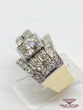 Load image into Gallery viewer, 18ct Antique Cluster Diamond Ring 2 Carats Of Diamonds
