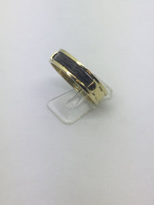18ct Gold & Elephant Hair Unisex Dress Ring