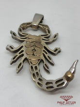 Load image into Gallery viewer, 9ct White &amp; Yellow Gold Scorpian Pendant
