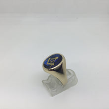 Load image into Gallery viewer, 9ct Gold Oval Mans Masonic Dress Ring
