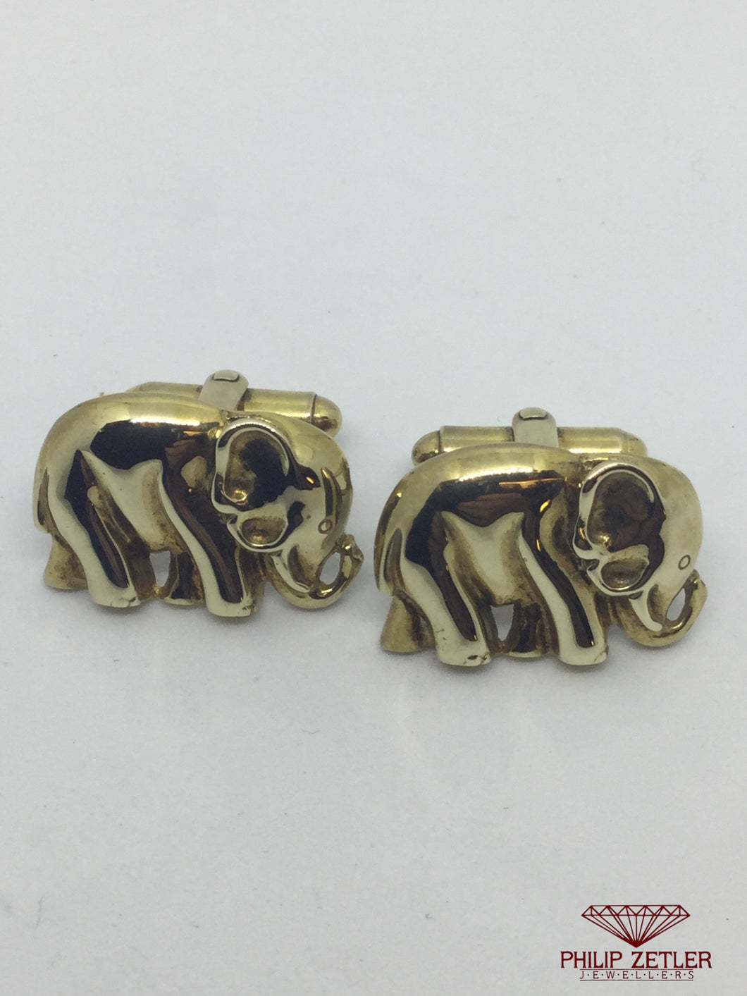 9ct Gold Elephant Cufflinks