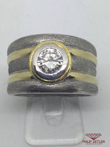 18 ct Ladies Yellow & White Gold Diamond Ring