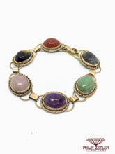 Laden Sie das Bild in den Galerie-Viewer, 9ct Oval Semi Precious Colored Stone Bracelet
