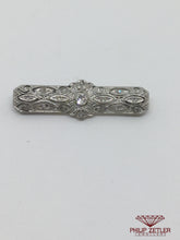 Load image into Gallery viewer, Platinum and Diamond Filagree Broach
