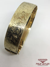 Load image into Gallery viewer, Engraved Gold Bangle
