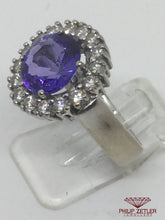 Load image into Gallery viewer, 18ct White Gold Tanzanite &amp; Diamond Ring

