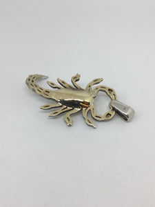 9ct White & Yellow Gold Scorpian Pendant