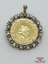 Load image into Gallery viewer, 1 Rand Kruger Coin Diamond Pendant
