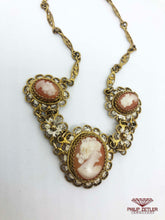 Load image into Gallery viewer, Gold Plated Cameo Necklace
